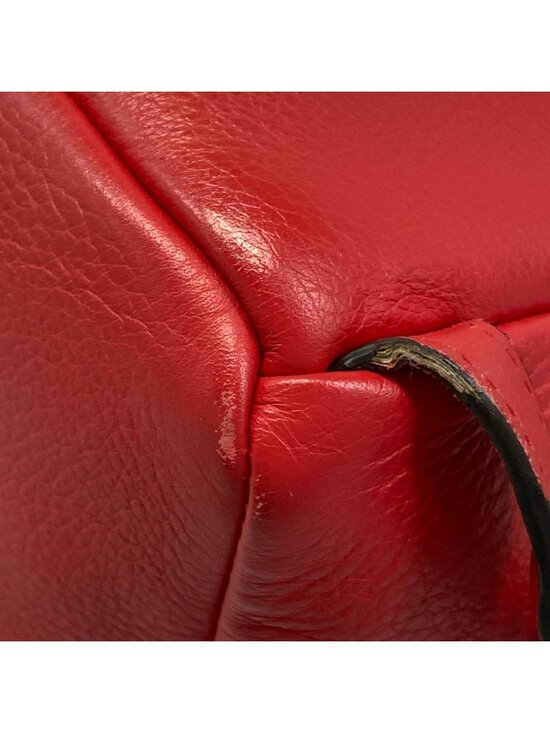 Fendi Sac Mini Backpack Red Studs Leather